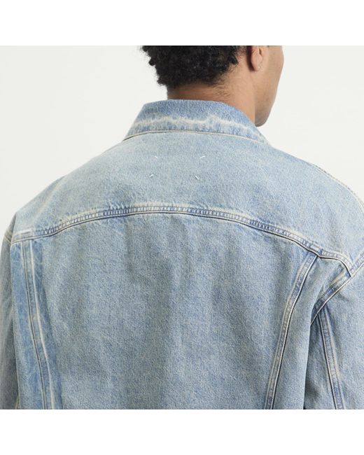 Maison Margiela Blue Taped Denim Jacket for men