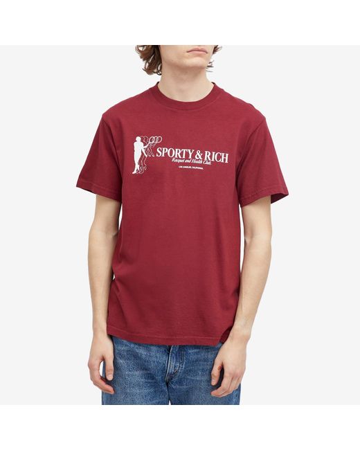 Sporty & Rich Red Tennis Club T-Shirt for men
