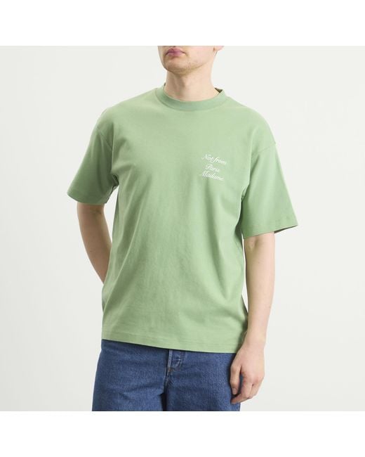 Drole de Monsieur Green The Calligraphy Slogan T-Shirt for men