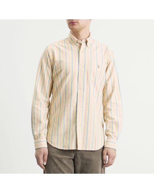 Polo Ralph Lauren Natural Button Down Stripe Oxford Shirt for men