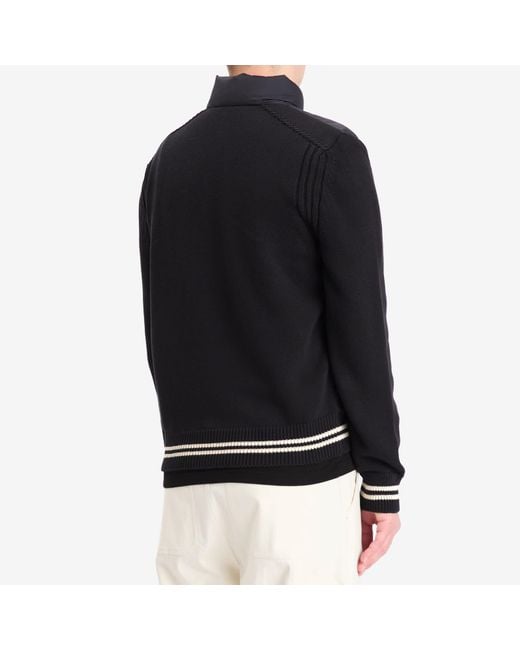 Moncler Black Hybrid Zip Through Jacket for men