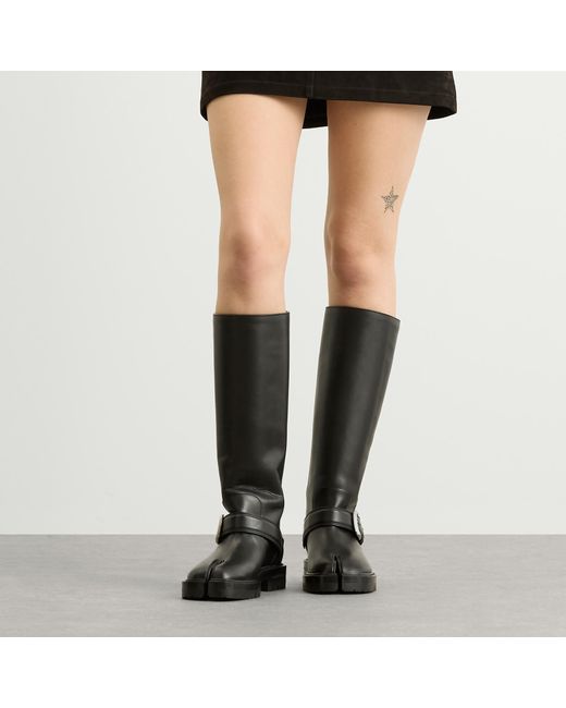 Maison Margiela Black Tabi County Knee High Boots