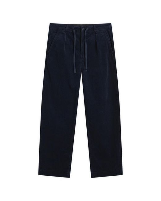 Polo Ralph Lauren Blue Pleated Corduroy Easy Pants for men