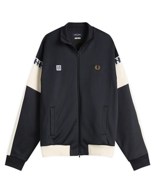 Fred Perry Black Meyba Cut And Sew Track Jacket for men