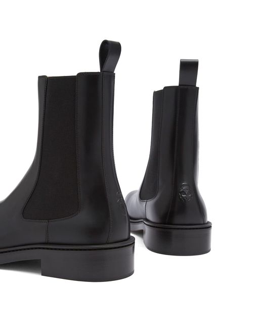 Alexander McQueen Black Leather Boot for men