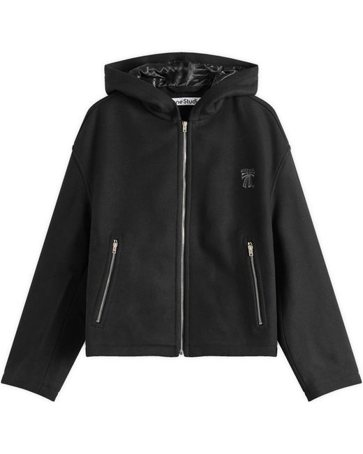 Acne Black Overia Drap Wool Blend Blouson for men