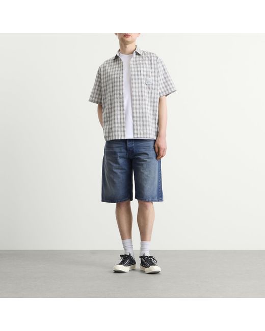 Nudie Jeans Blue Zeb Denim Shorts for men