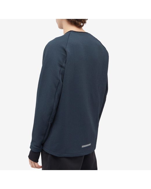 Adidas Blue Ultimate Cte Warm Long Sleeve T-Shirt for men
