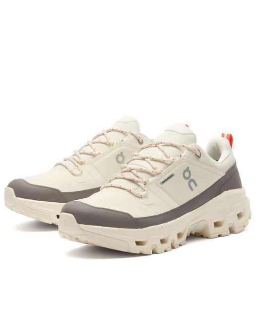 On Shoes White Cloudrock Low Wp Sneakers for men