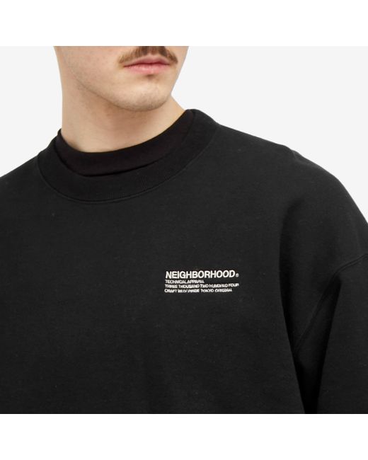 Neighborhood Black Logo Sweatshirt for men