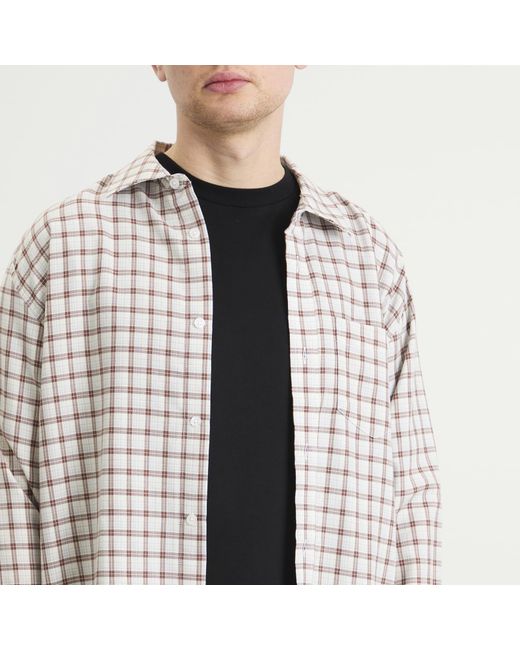 Palmes Gray Cotton Merino Shirt for men