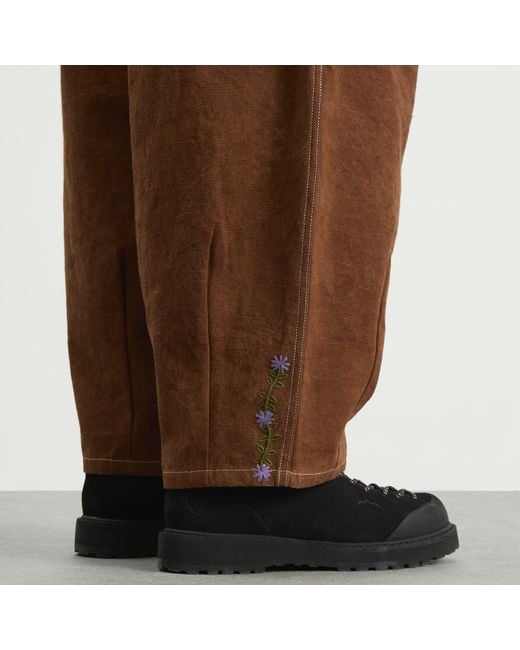 STORY mfg. Brown Canvas Lush Pants for men