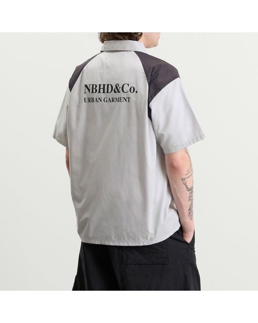 Neighborhood Gray Classic 2-Tone Short Sleeve Work Shirt 2 for men