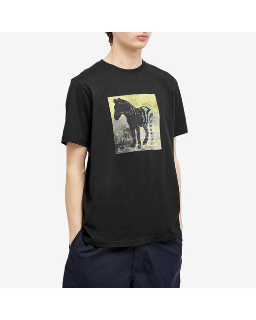 Paul Smith Black Zebra Square T-Shirt for men