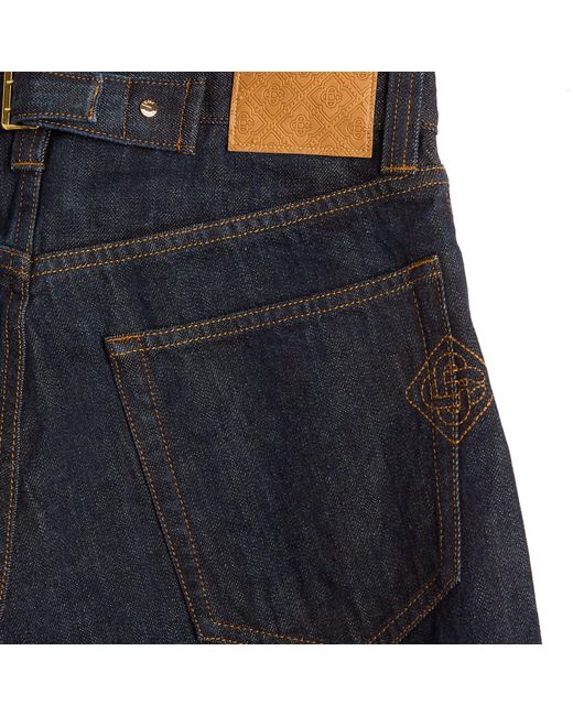 Casablanca Blue Selvedge Embroidered Laurel Jeans for men