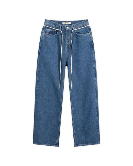 About Blank Blue Straight Leg Denim Jeans for men