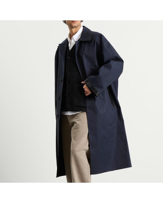 Studio Nicholson Blue X Mackintosh Long Bonded Mac for men