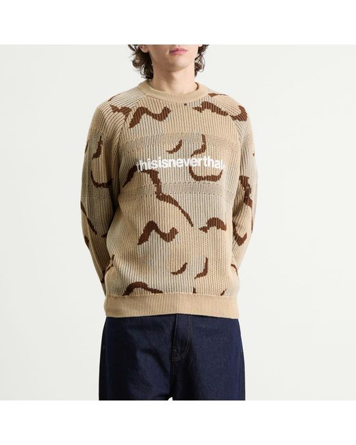Thisisneverthat Natural T-Logo Knit Jumper for men
