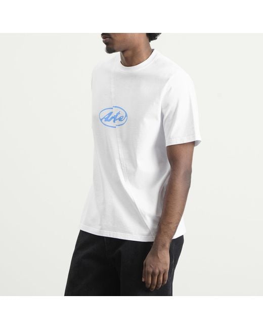 Arte' White Circle Logo T-Shirt for men