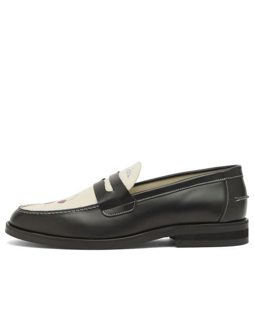 Duke & Dexter Black Wilde Cherry Penny Loafer for men