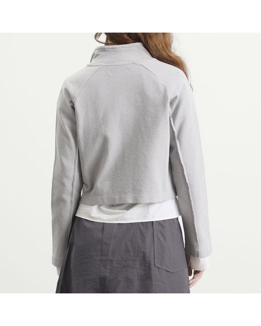 mfpen Gray Cropped Leisure Zip Up