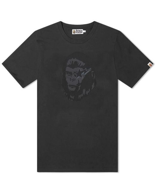 A Bathing Ape Black Wgm Garment Dyed T-Shirt for men