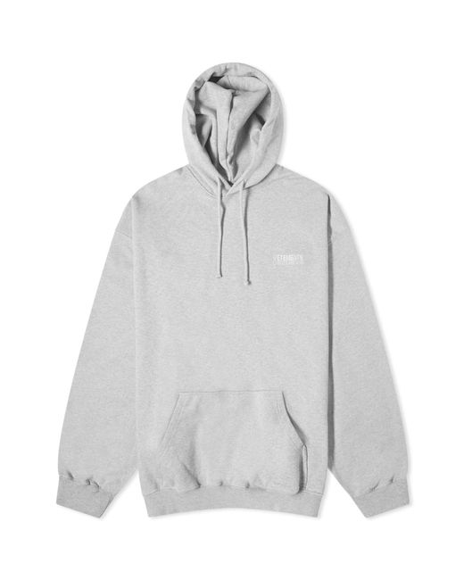Vetements Gray Embroidered Logo Hoodie for men