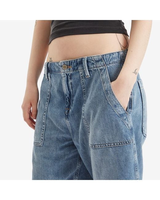 GOOD AMERICAN Blue Lite Linen Bermuda Short