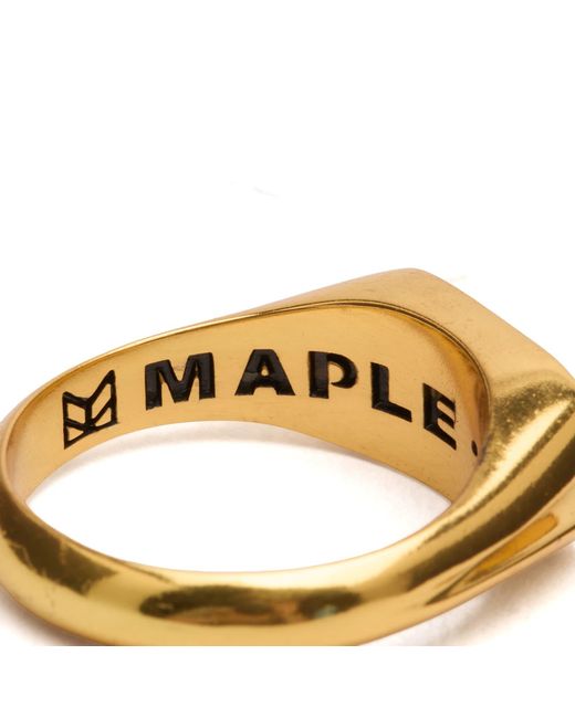 Maple Metallic Danny Signet Ring for men