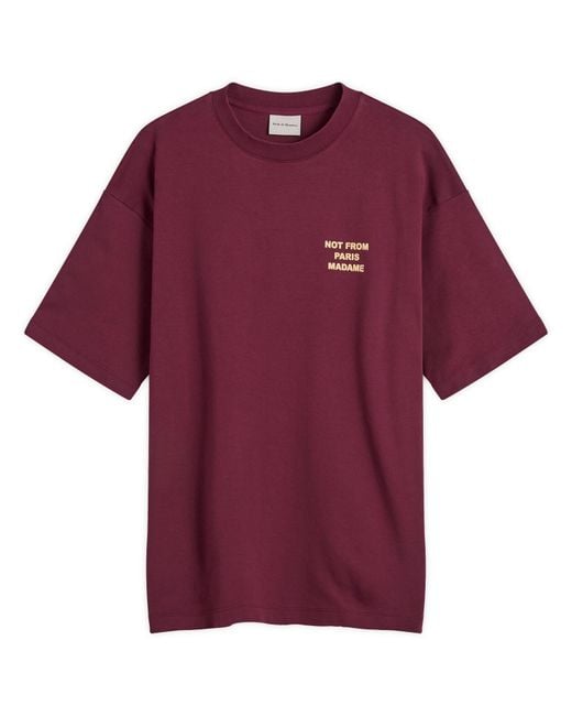 Drole de Monsieur Purple Drole De Monsieur Slogan T-Shirt for men