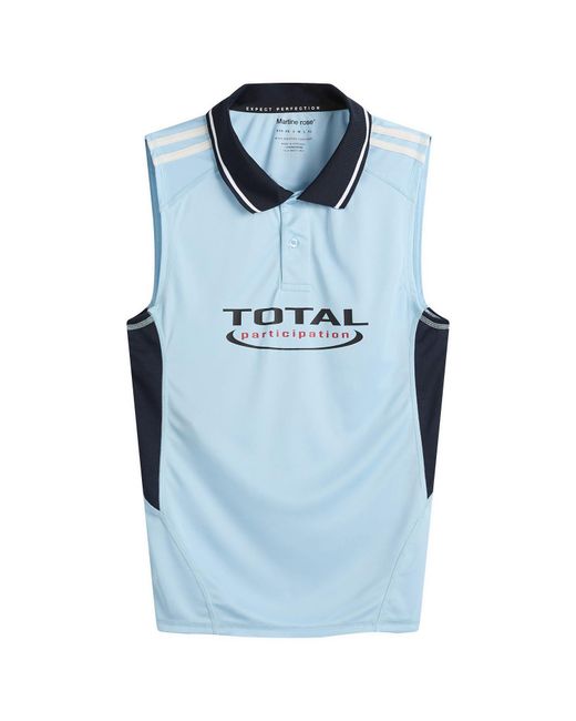 Martine Rose Blue Shrunken Stretch Football Vest