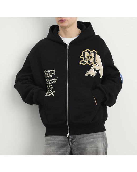 Amiri Black Sweatshirt With Patches for men