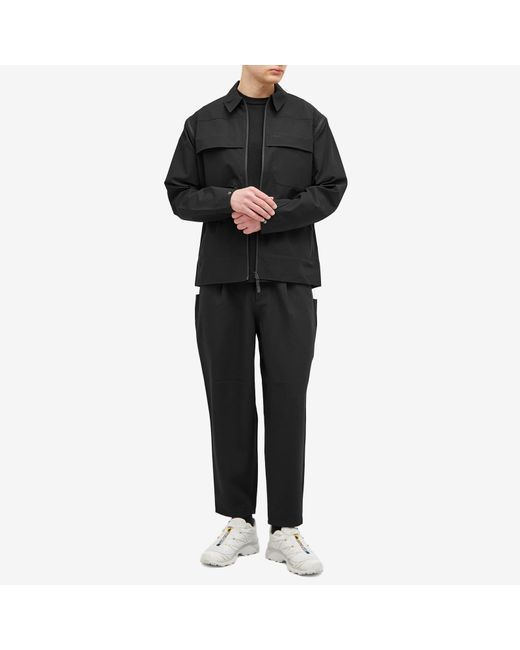 F/CE Black Lightweight Balloon Cropped Trousers for men