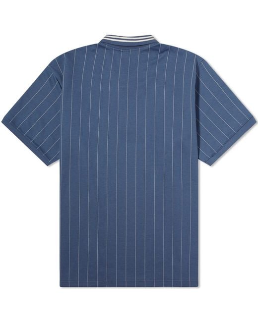 Adidas Blue Zip Polo Shirt for men