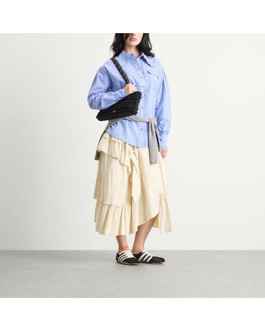 Damson Madder Blue Kendall Ruffle Shirt