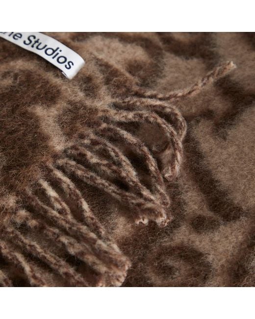 Acne Brown Volf Monogram Scarf