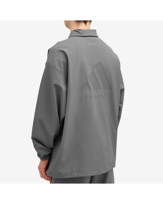 Adidas Gray Basketball Jacket for men