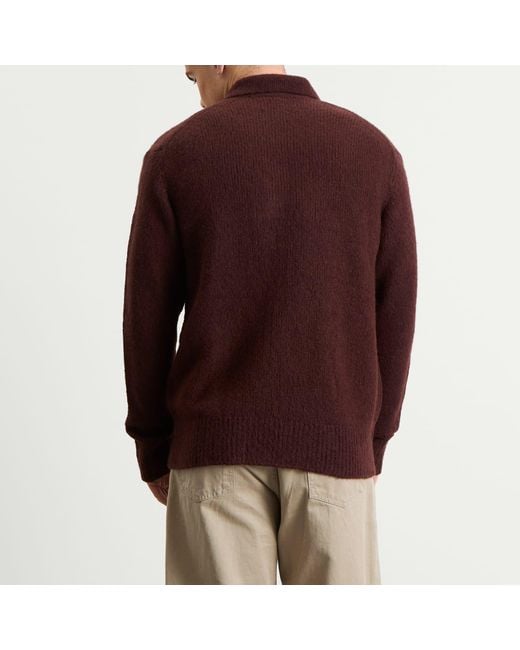 Norse Projects Brown Rasmus Relaxed Brushed Polo for men