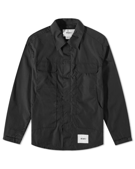 (w)taps Black Vert Shirt Jacket for men