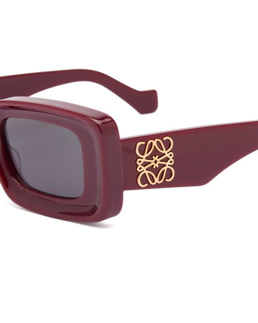 Loewe Purple Anagram Rectangular Sunglasses