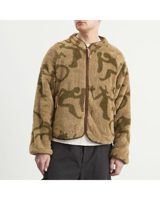 KA_YO_Prototype Green Petroglyph Fleece Jacket for men