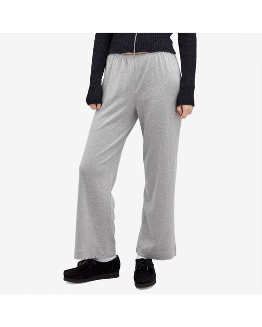 DONNI. Gray Baby Rib Scallop Pant