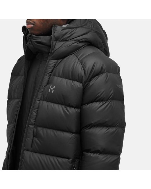 Haglöfs Black Rosson Down Hooded Jacket for men