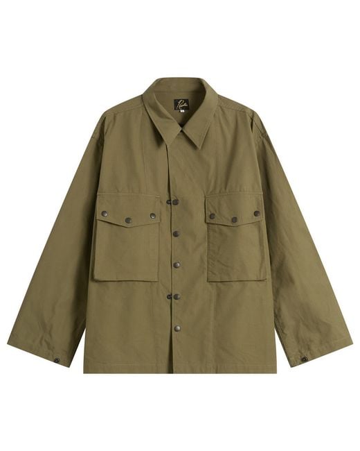 Needles Green Cotton Ripstop Field Jacket for men