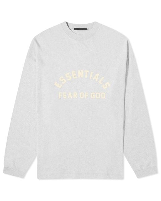 Fear Of God White Spring Long Sleeve Printed T-Shirt for men