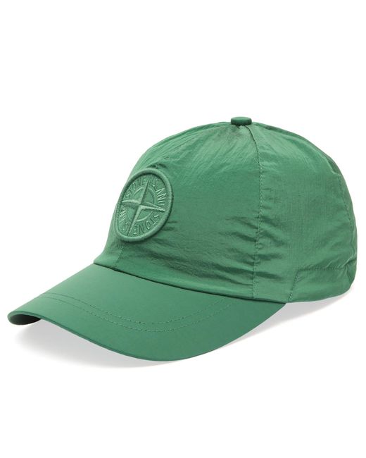 Stone Island Green Nylon Metal Cap for men