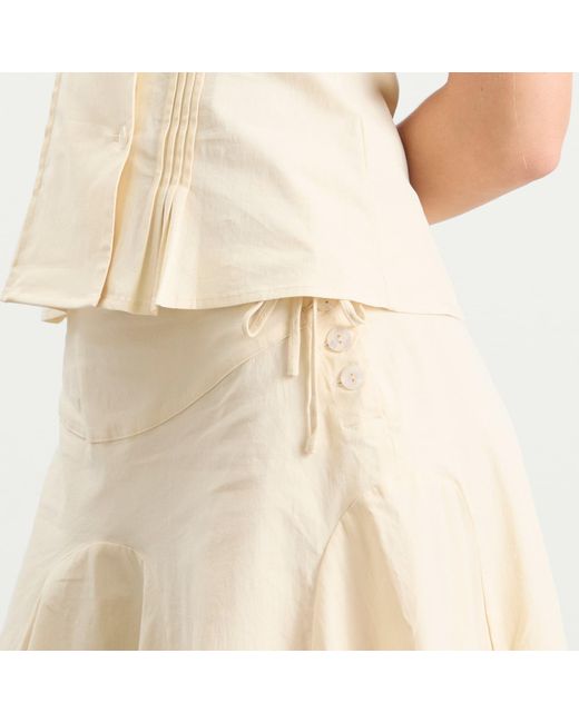Peachy Den Natural Missy Midi Skirt Presented By End