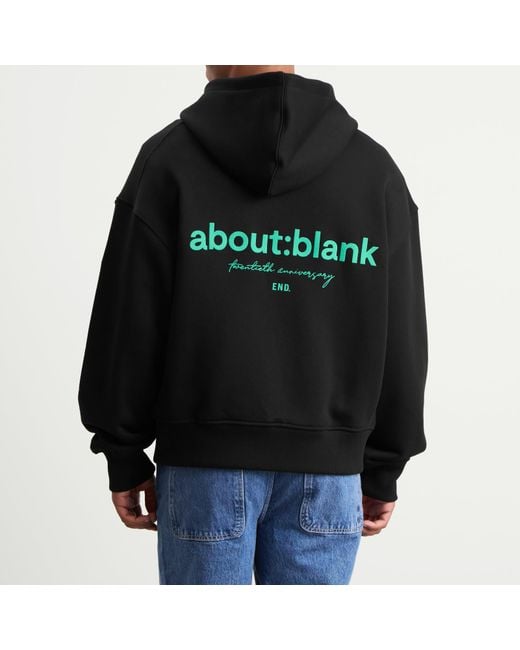About Blank Black 20Th Anniversary Zip Hoodie for men