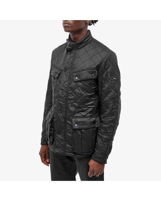 Barbour Black International Ariel Polarquilt Jacket for men
