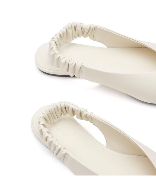 St. Agni White Envelope Sling Back Flats
